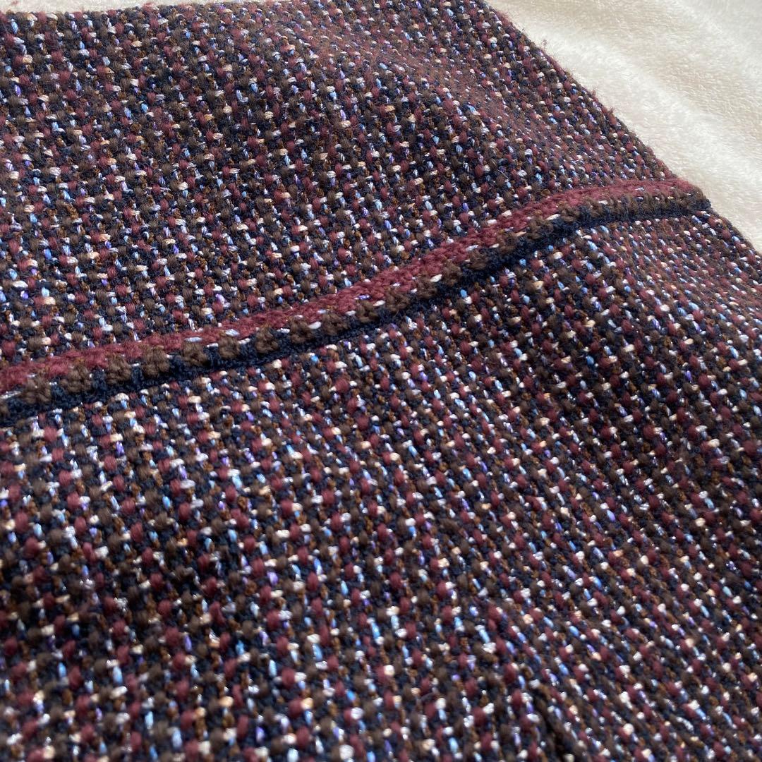 CHANEL ラメツイード スカート ボックスプリーツ ウール