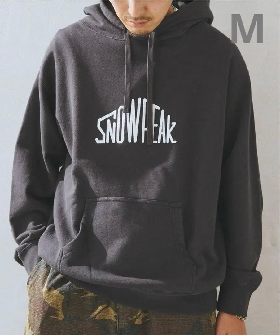 新品） Peak別注ロゴフェードスウェットパーカーブラックM