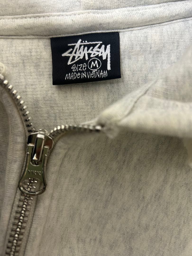 Stussy グレー フルジップ パーカー
