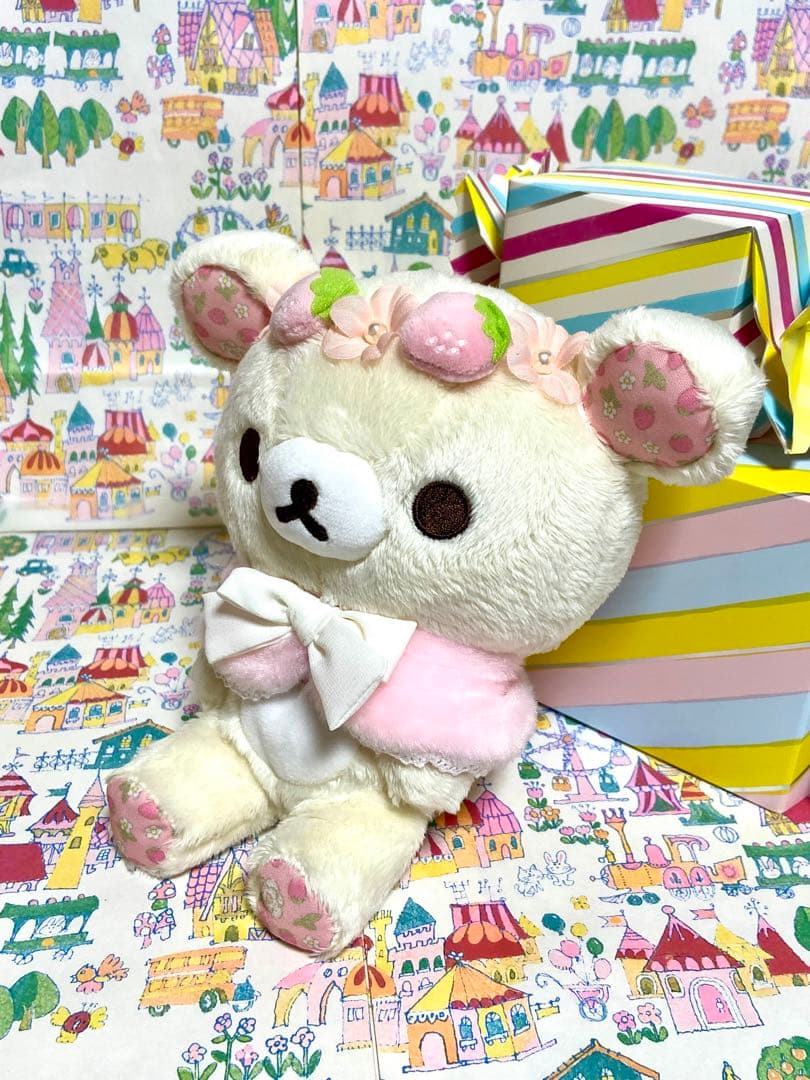 サンエックス コリラックマ 花冠 いちご おすわり ぬいぐるみ