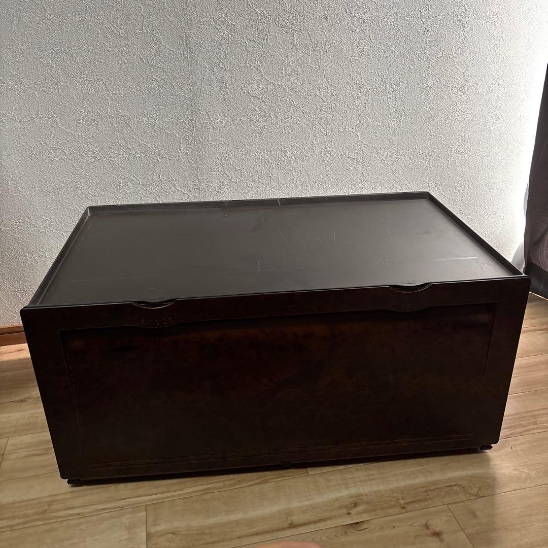 タッパーウェア　スーパーチェスト　2段ダークアンバー色　状態良い　最安値