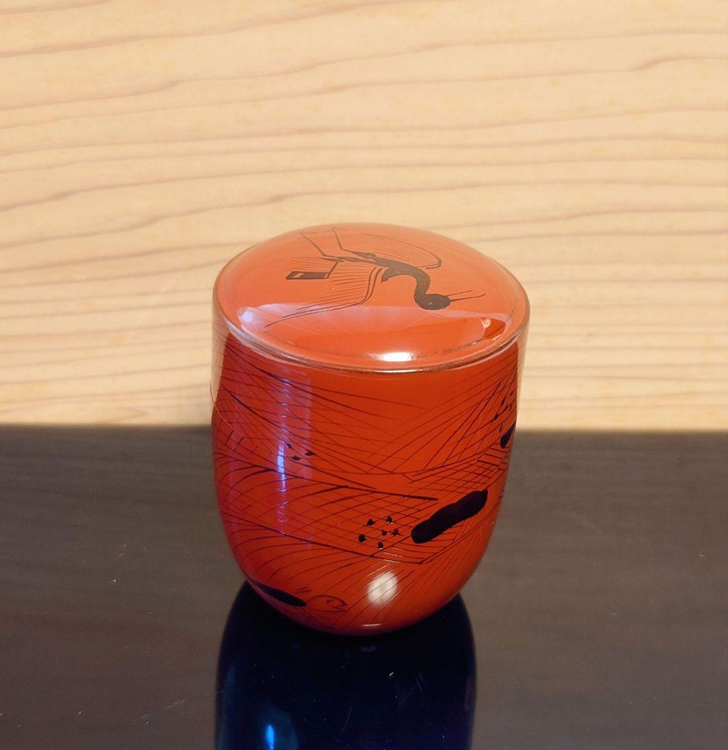 茶道具 曙棗 朱塗 玄々斎好 筑城筑良作 共箱あり