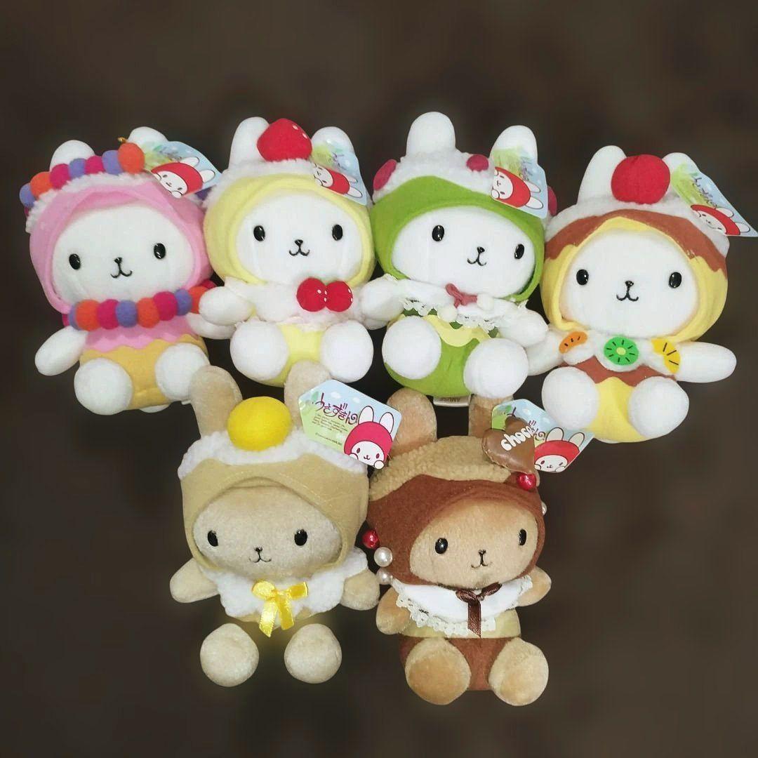 新品未使用 うさずきん ぬいぐるみ 6セット ケーキ スイーツ レトロ レア