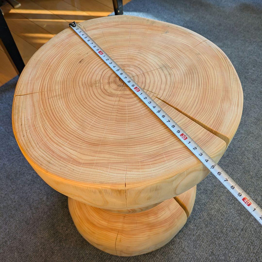 檜　切り株　丸太　椅子　スツール　 テーブル　高さ約41.5㎝