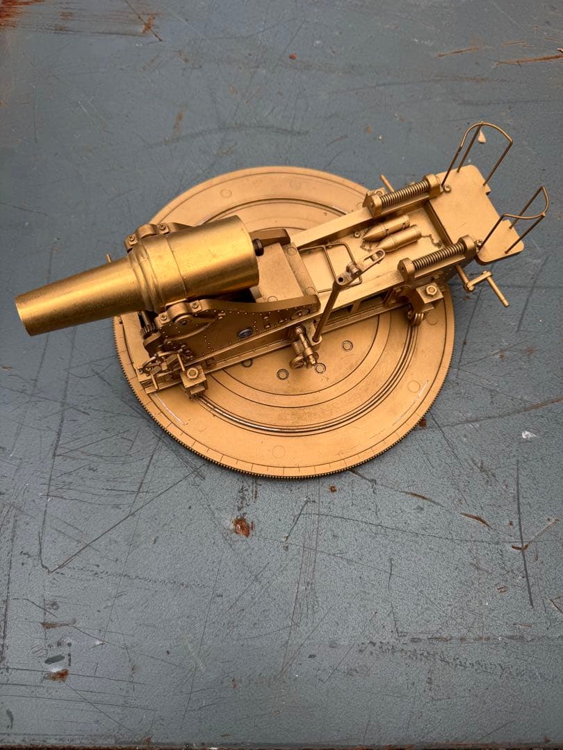 全可動　三井金属工芸　全金属製大型精密モデル　要塞砲　栄光28センチ榴弾砲模型