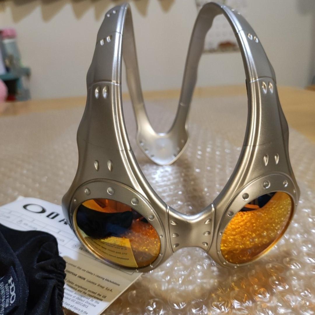 OAKLEY シルバー ゴーグル オレンジレンズ