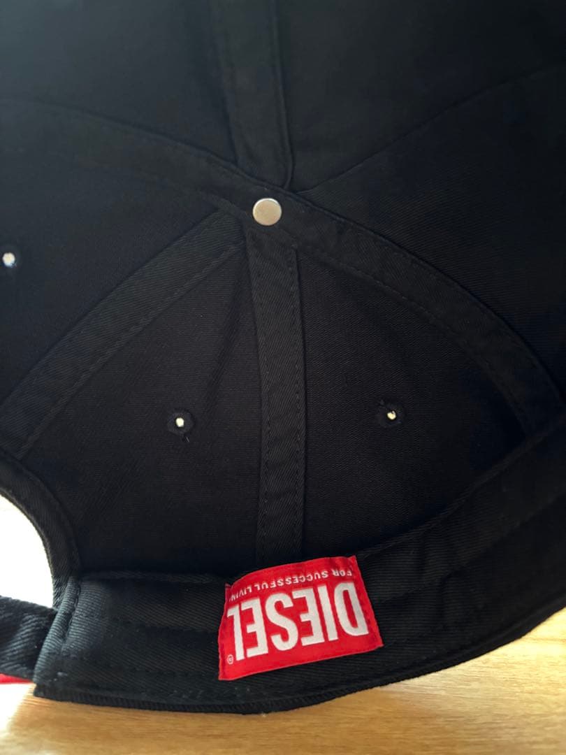 DIESEL ディーゼル キャップ 黒 ロゴ メンズ 帽子 美品 正規品