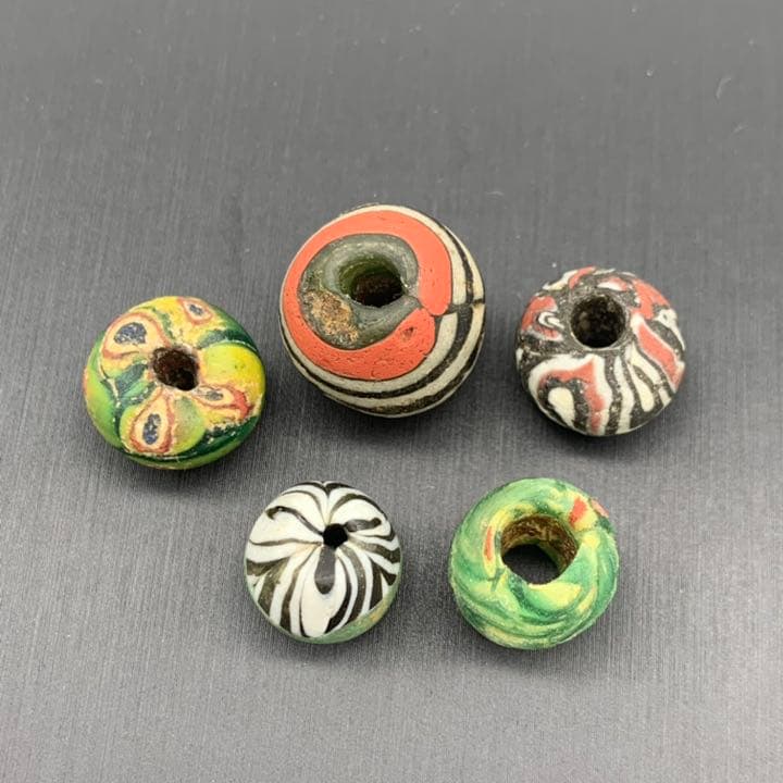 お買得！アンティーク とんぼ玉5個セット