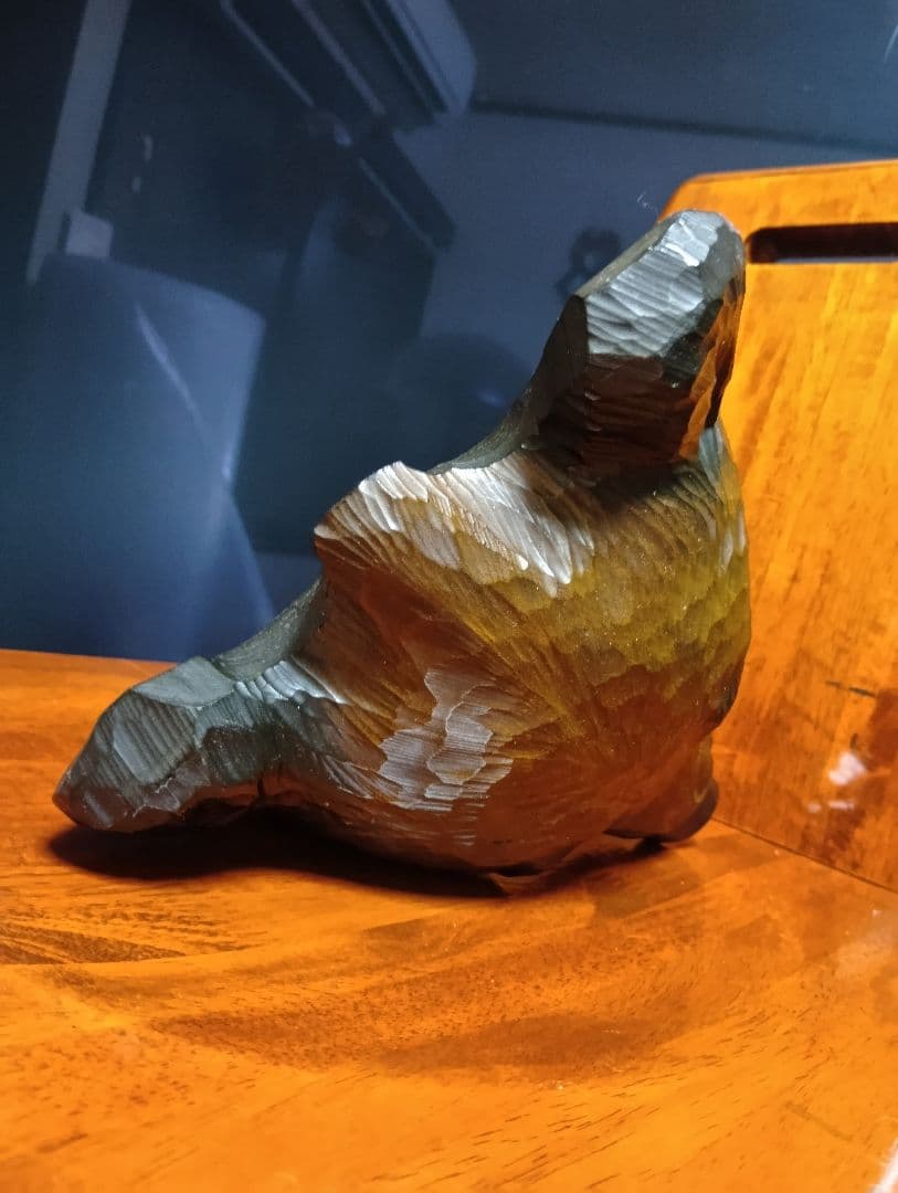 希少　ガラス目　アイヌ民芸　壁掛け　木彫り　熊　堀井民芸　サイン