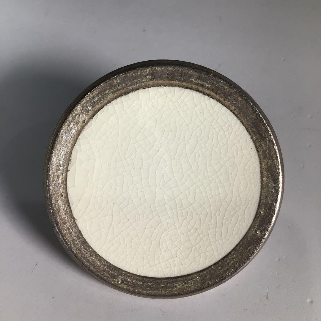 Ｎ３９８　薄器　『宮川香林造』『金彩雲錦文』『袋形茶器』　共箱　茶道具