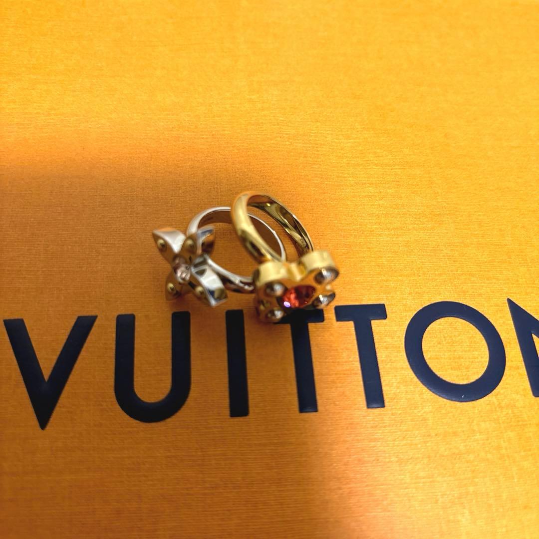 ルイヴィトン バーグ ラブレターズ フラワー リング 指輪　 ペア　セット