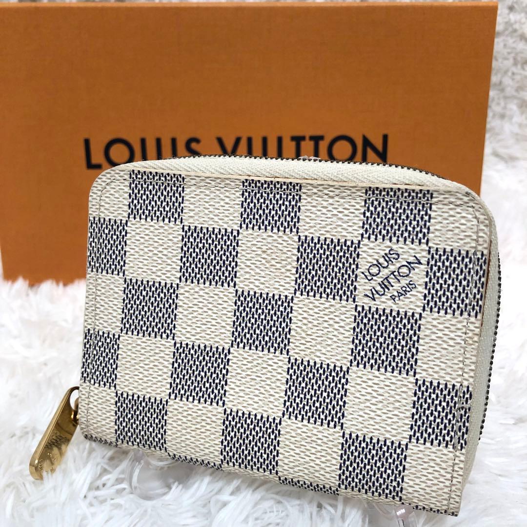 ピロkunルイヴィトン ダミエ アズール ジッピー•パース