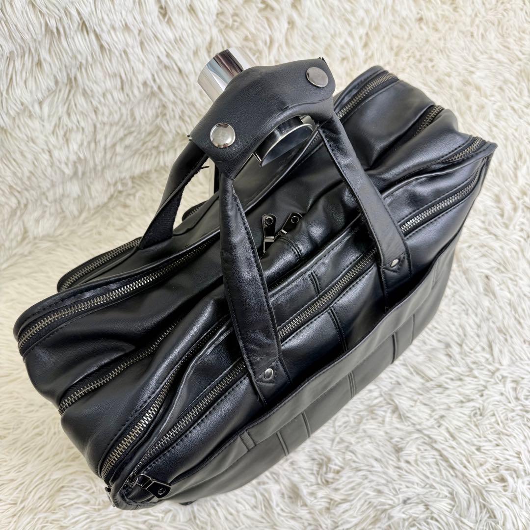 POLARE ORIGINAL 本革 ビジネスバッグ 17インチPC 黒