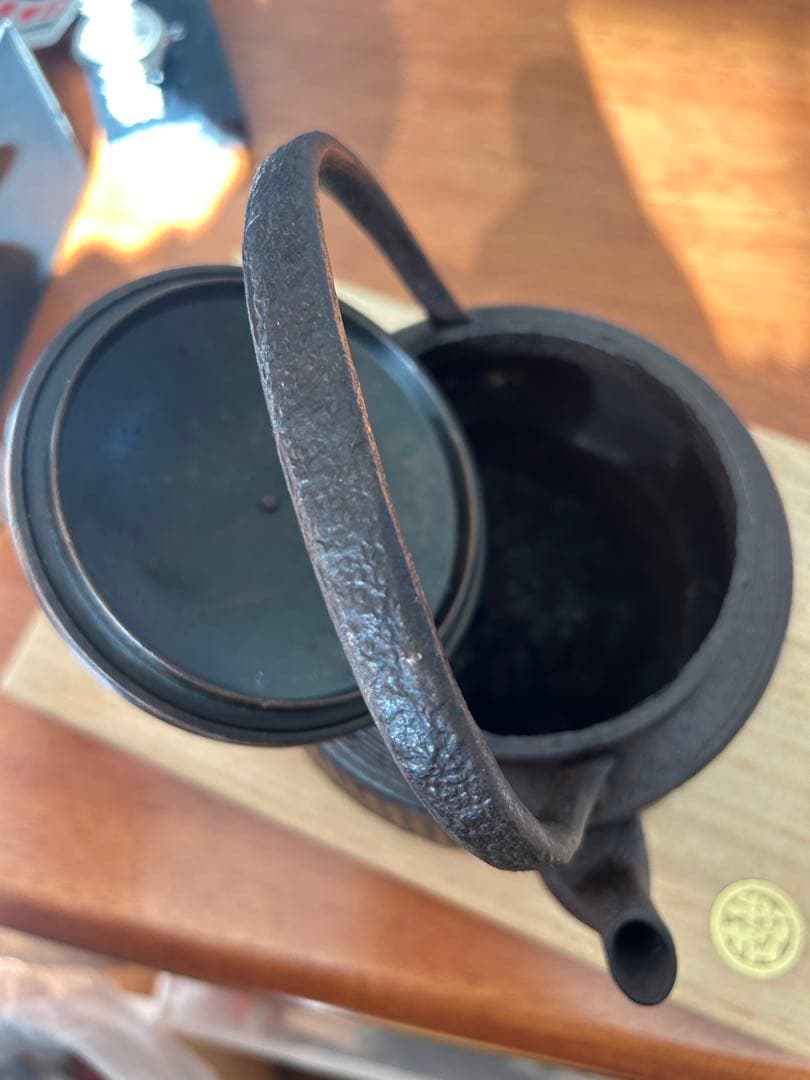 南部鉄天祐堂 希少天祐堂　鉄瓶　骨董品　 アンティーク 約1.5L