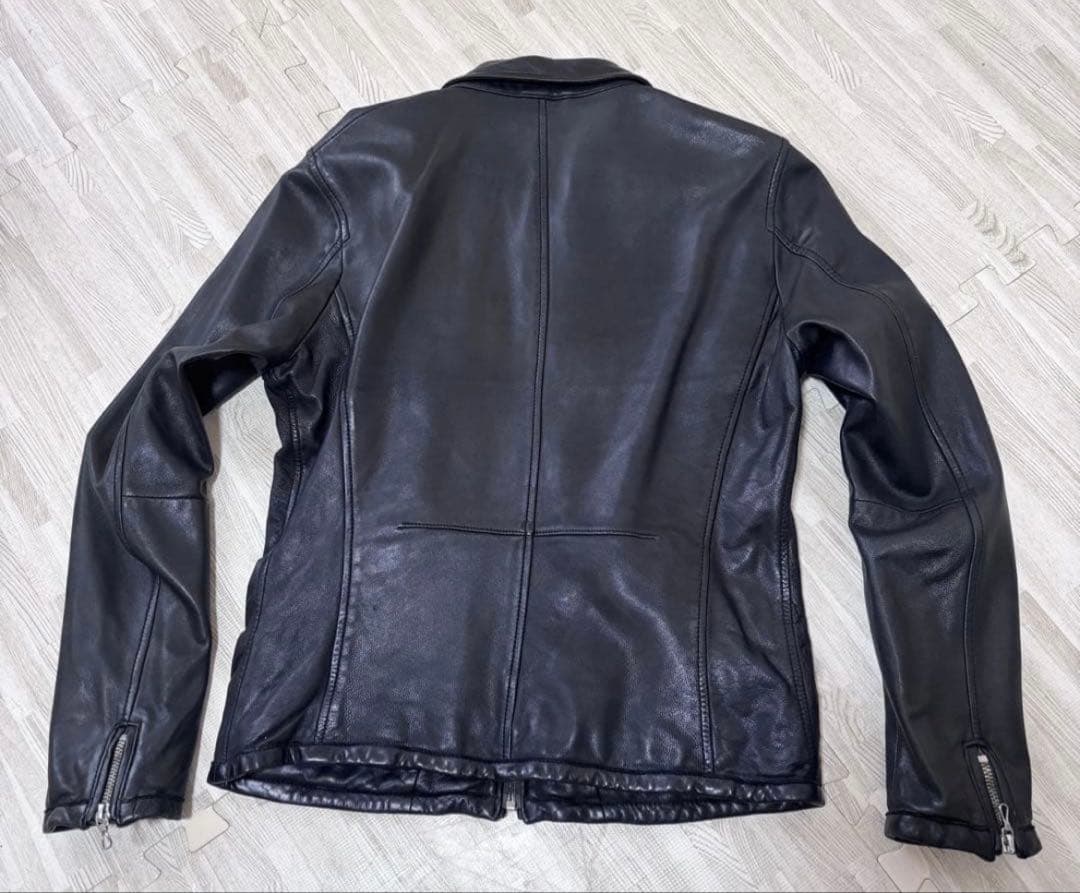 ナノユニバース　美品　本革レザージャケット高級羊革！　メンズMサイズ