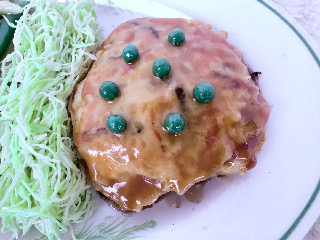 貴重品♪ 昭和レトロ 中華料理盛り合わせ カニ玉と八宝菜 食品サンプル