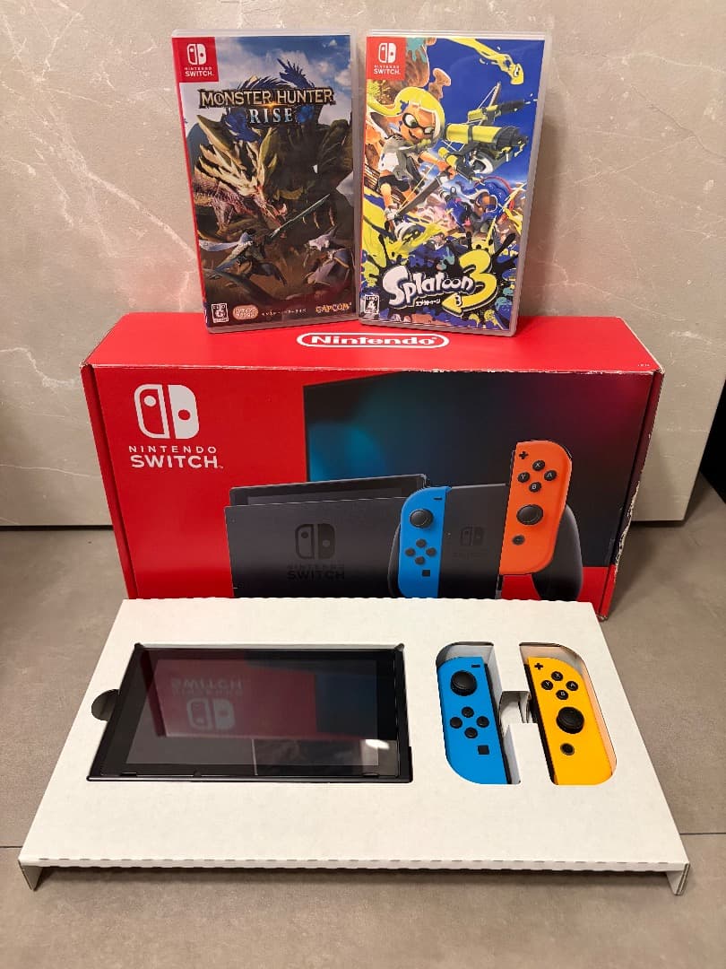 最終値下げ【Nintendo Switch 本体セット】スプラ3・モンハンライズ