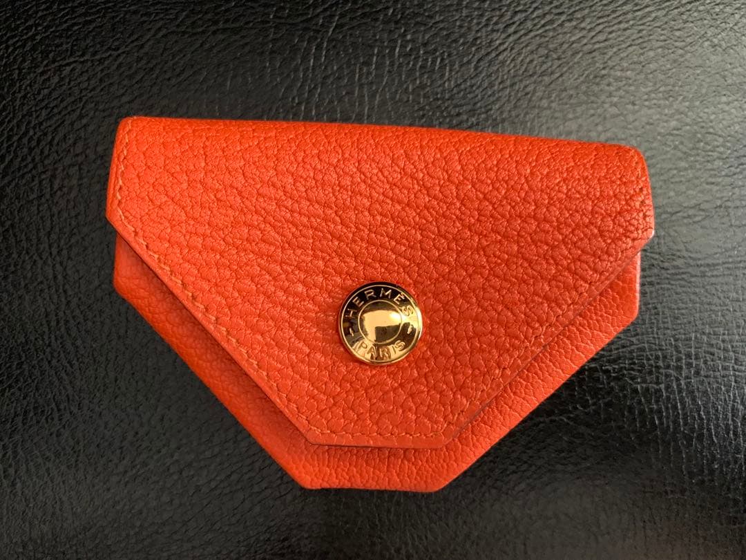 HERMES エルメス　ルヴァン　キャトル　ケース　小銭　未使用　オレンジ