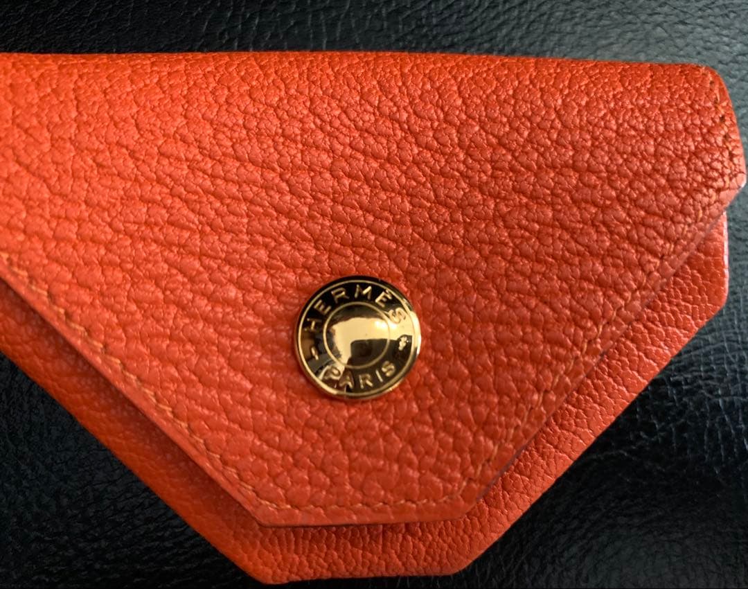 HERMES エルメス　ルヴァン　キャトル　ケース　小銭　未使用　オレンジ