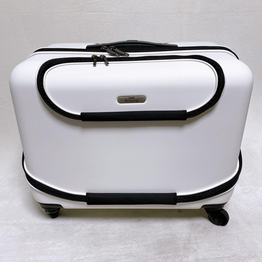 GEX　OSOTO　ペット用キャリーケース　M　ホワイト　キャリーバッグ　4輪
