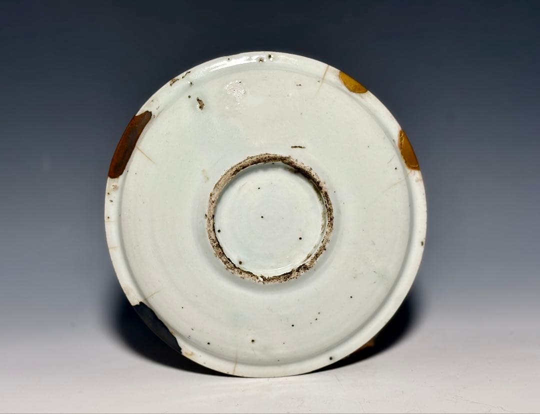 「初期伊万里」点描菊花文小皿