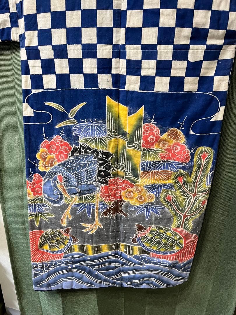 希少！　アンティーク　万祝着　地厚木綿　漁師　大漁祝①