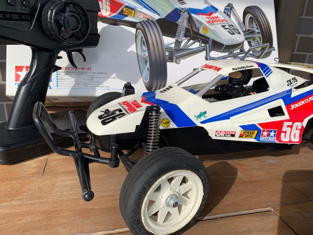 最安、動作問題なし、メカ付、プロポ付、タミヤの名作復刻ラジコン、グラスホッパー2