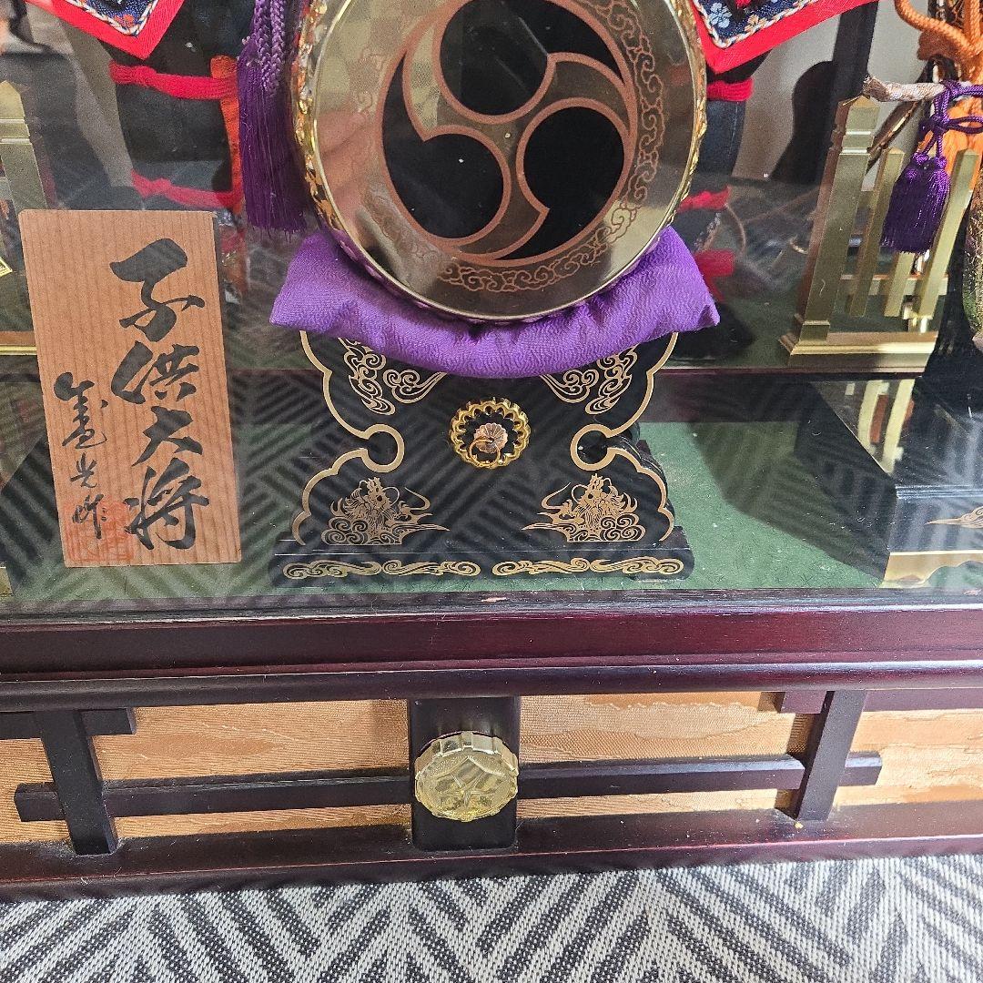 (お値下げです)五月人形　赤金装飾ケース付き