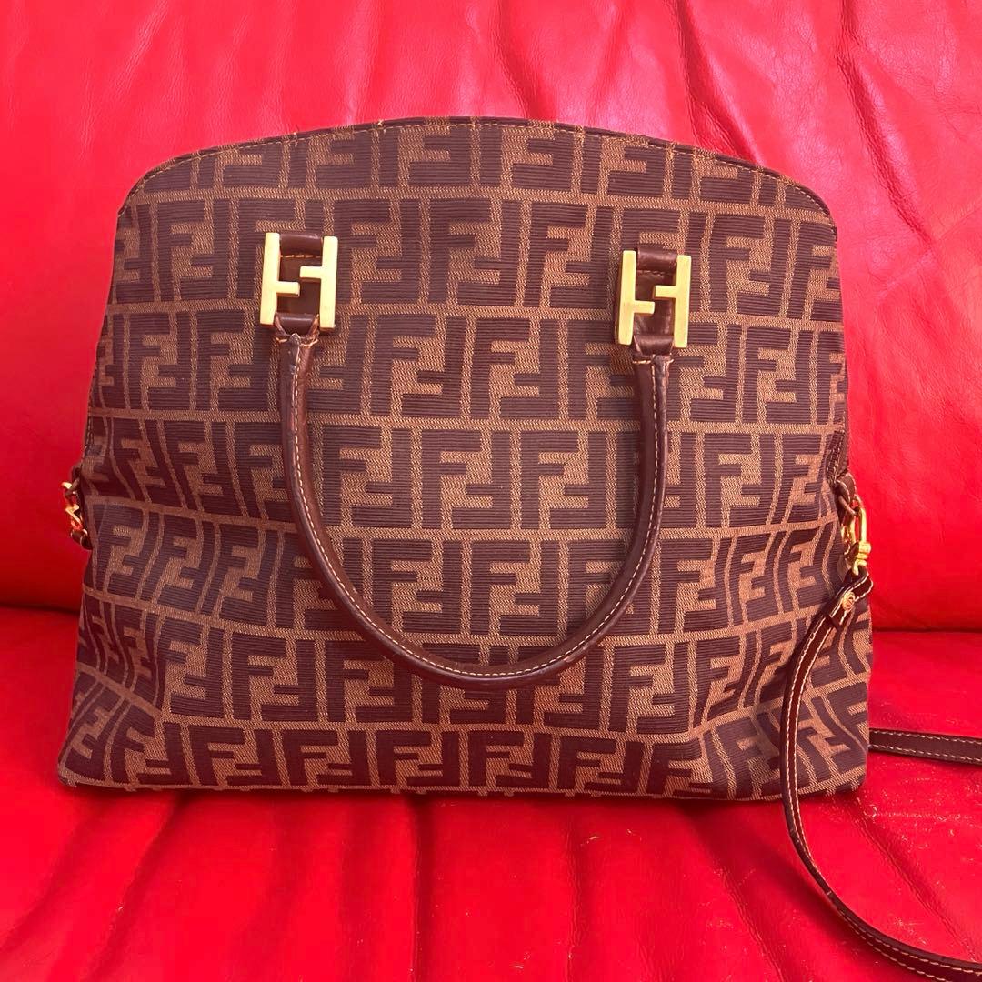 美品　FENDI ズッカ柄　2way ショルダーバッグ　フェンディ
