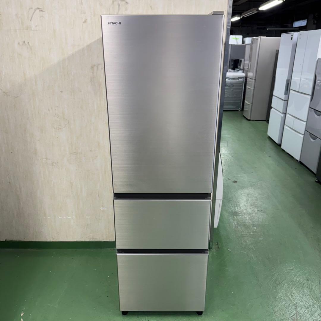 163 日立　大型冷蔵庫　315L 300L強　小型　家庭用　右開き　自動製氷