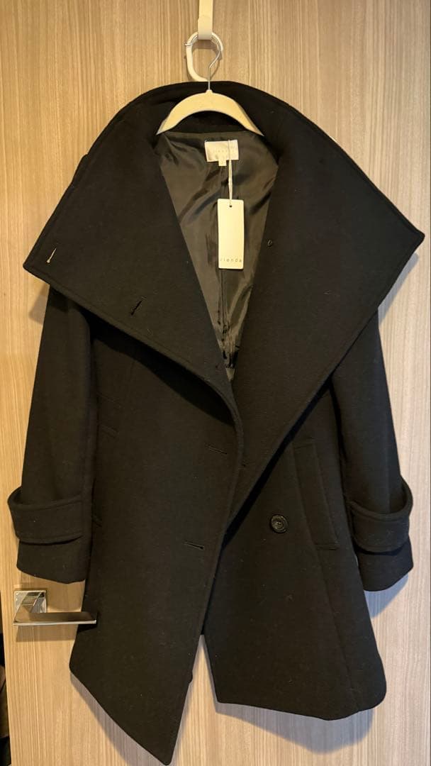 ステンカラーコート25オーバーネックシンデレララインミニコート rienda