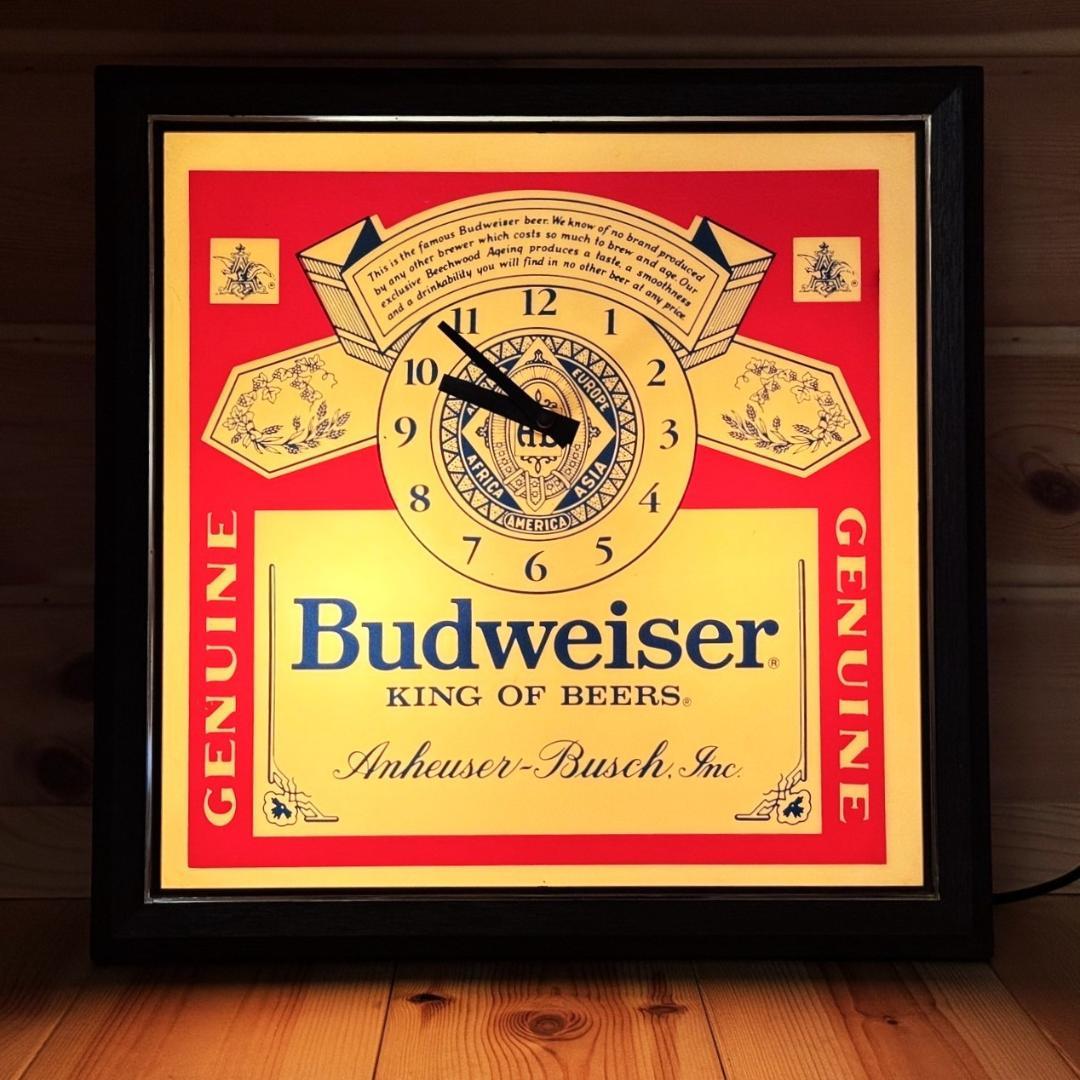 Budweiser バドワイザー ビンテージ 時計 壁掛け時計 ライト ビール