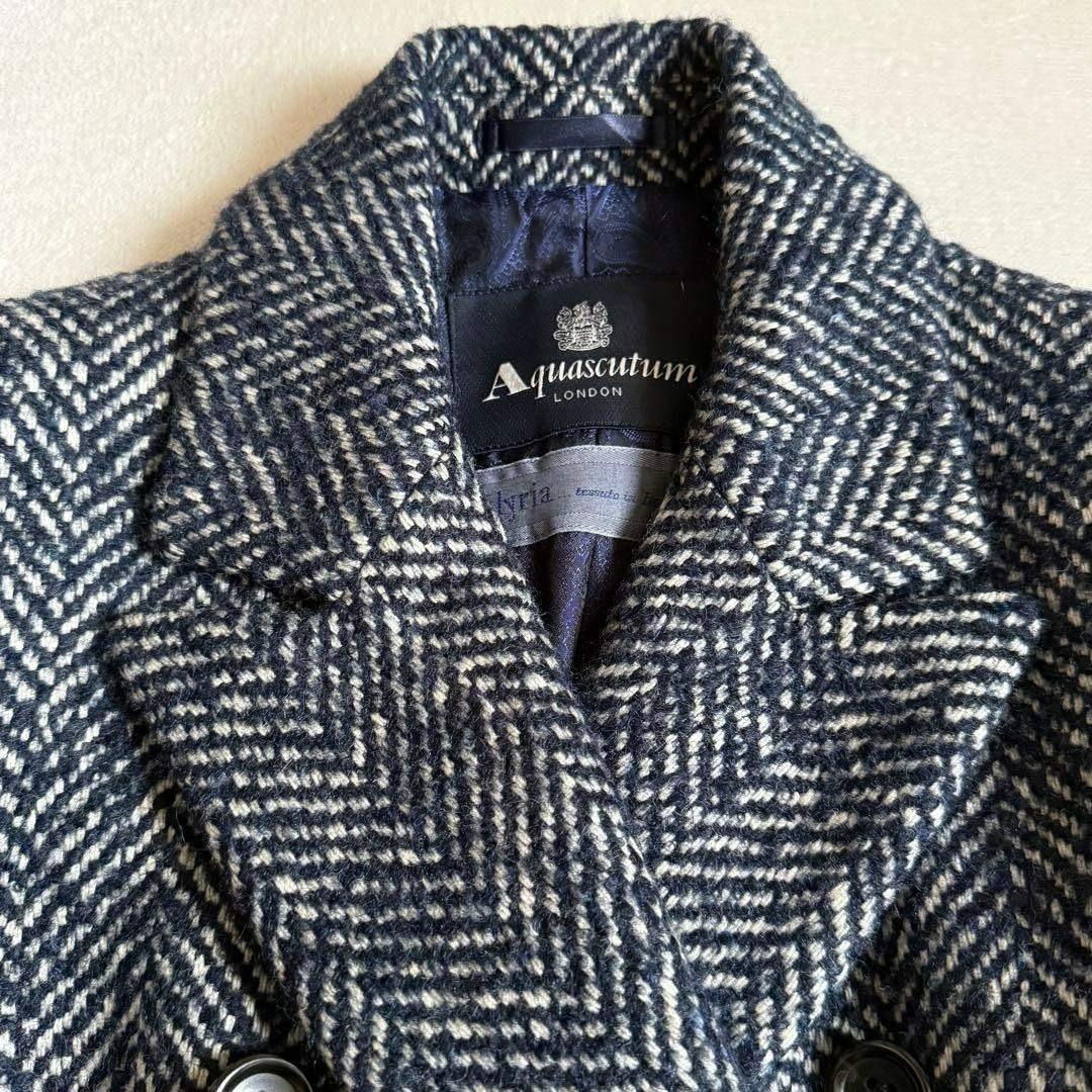 【極美品】Aquascutum ダブルチェスターコート 近年モデル 10号