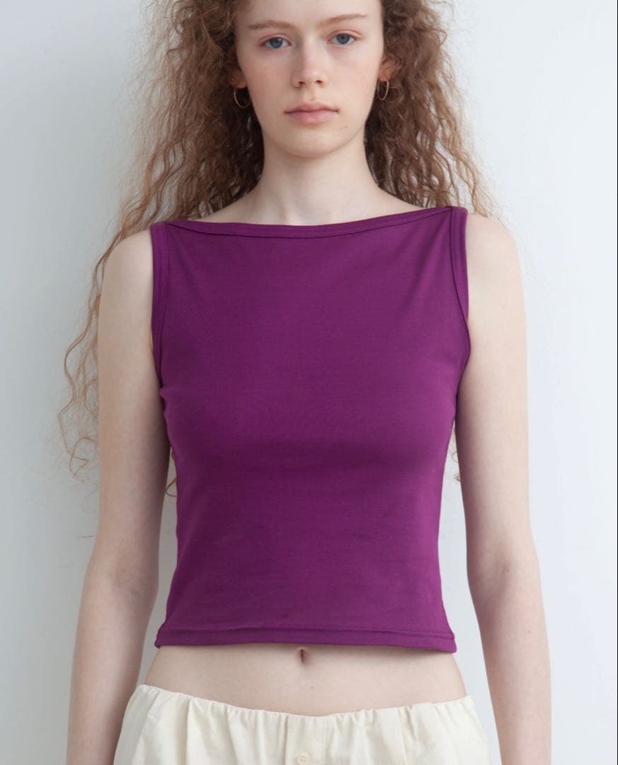 【人気商品】 ✴︎drawers Boat Neck Tanktop プラム
