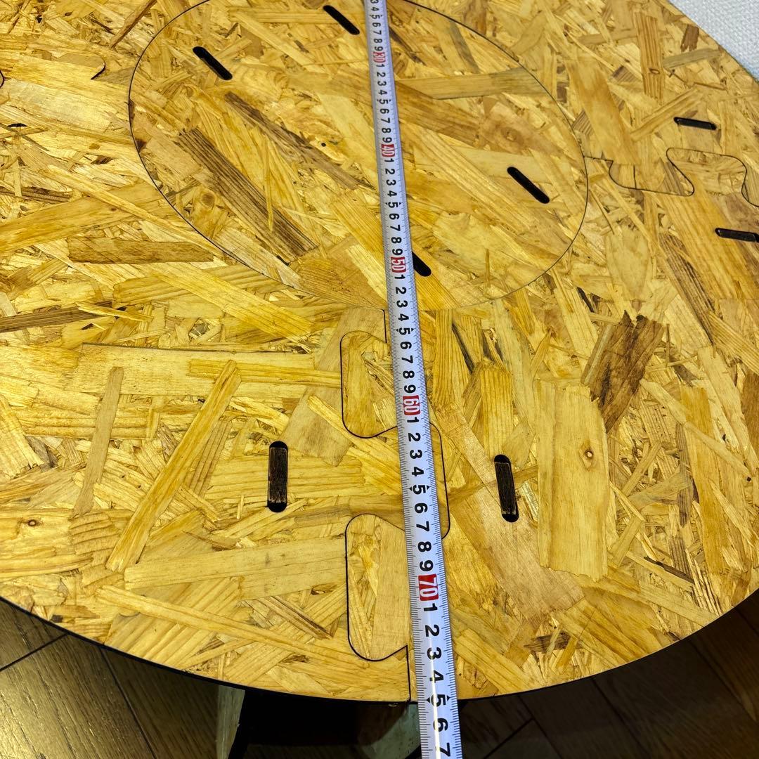 OSBボード 円形テーブル 約75cm ドーナツ テーブル✨