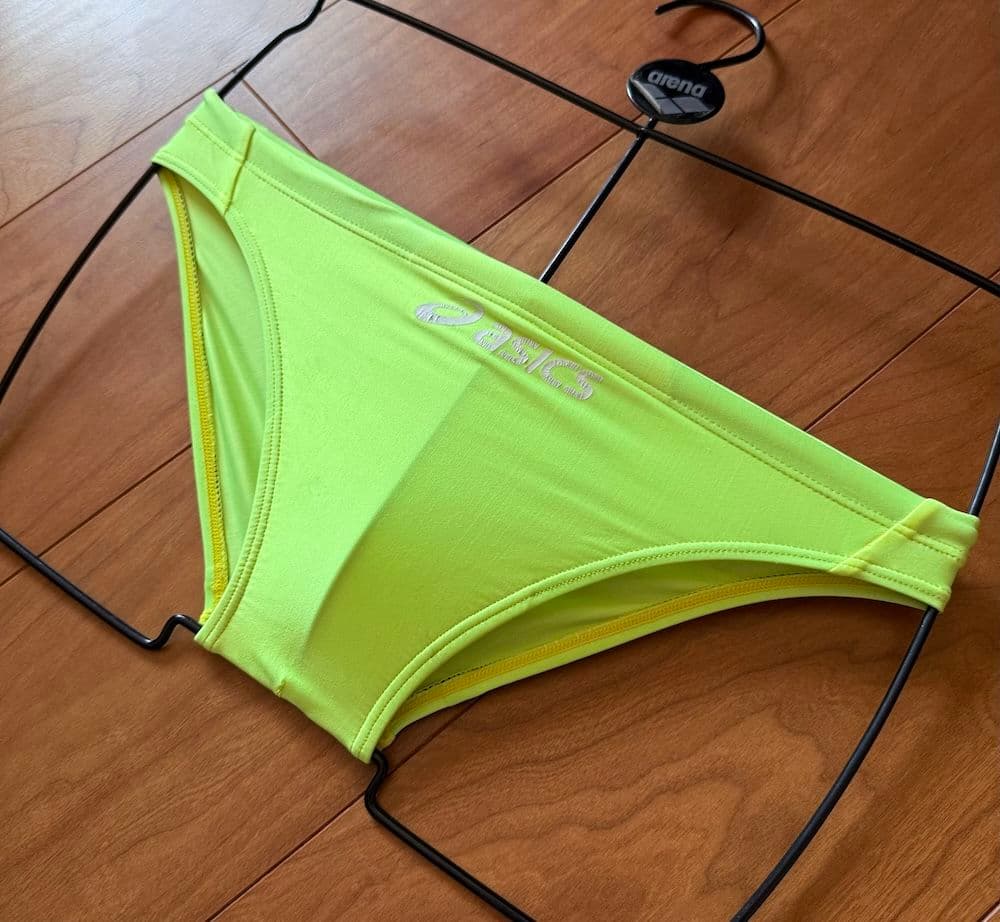 【美品】asics ハイドロCD AMA87T 蛍光イエロー SS 競パン