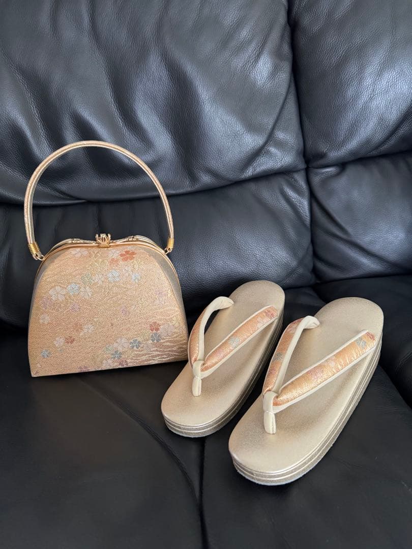 成人式和装用バッグと草履のセット