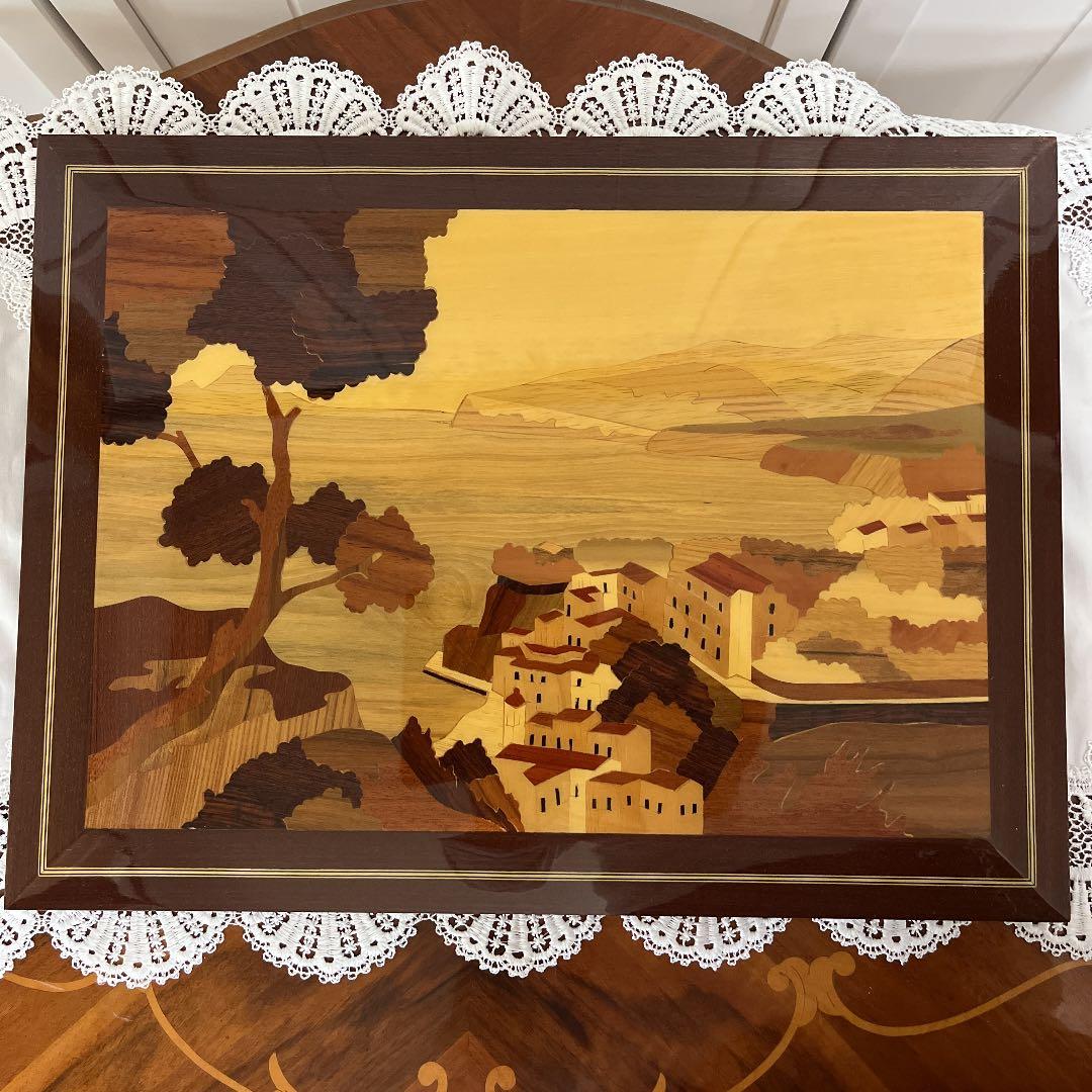 アンティーク イタリア製 象嵌 壁掛け 未使用品