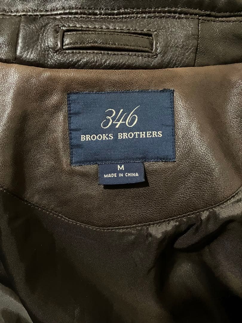 ❤️Brooks Brothers　ラムレザージャケット羊革Mブラウン