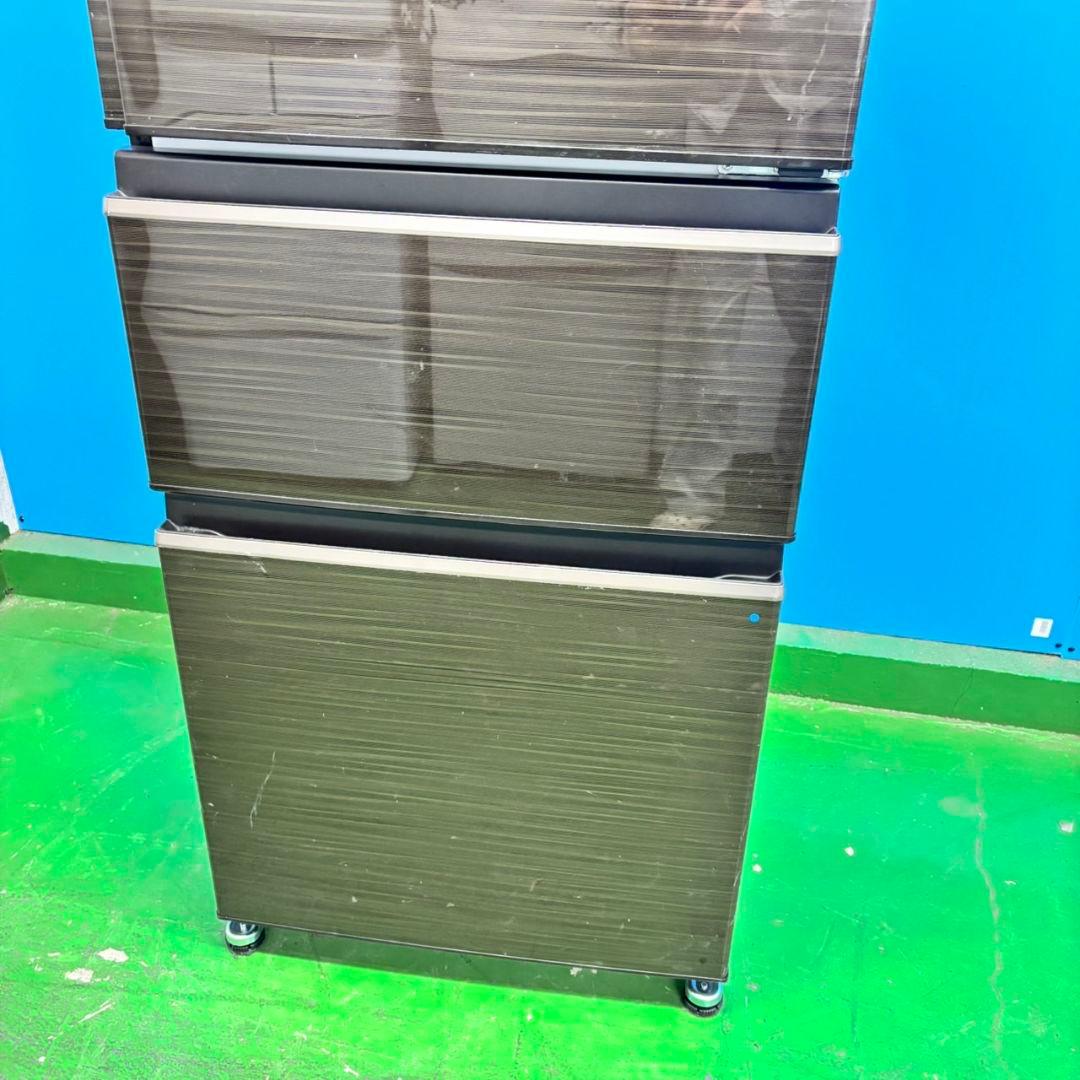 524 冷蔵庫　大型　300L〜400L 右開き　木目調　自動製氷機　極美品