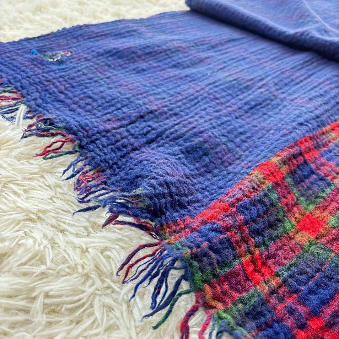 ヴィヴィアンウエストウッド 大判 ストール 刺繍 オーブ チェック