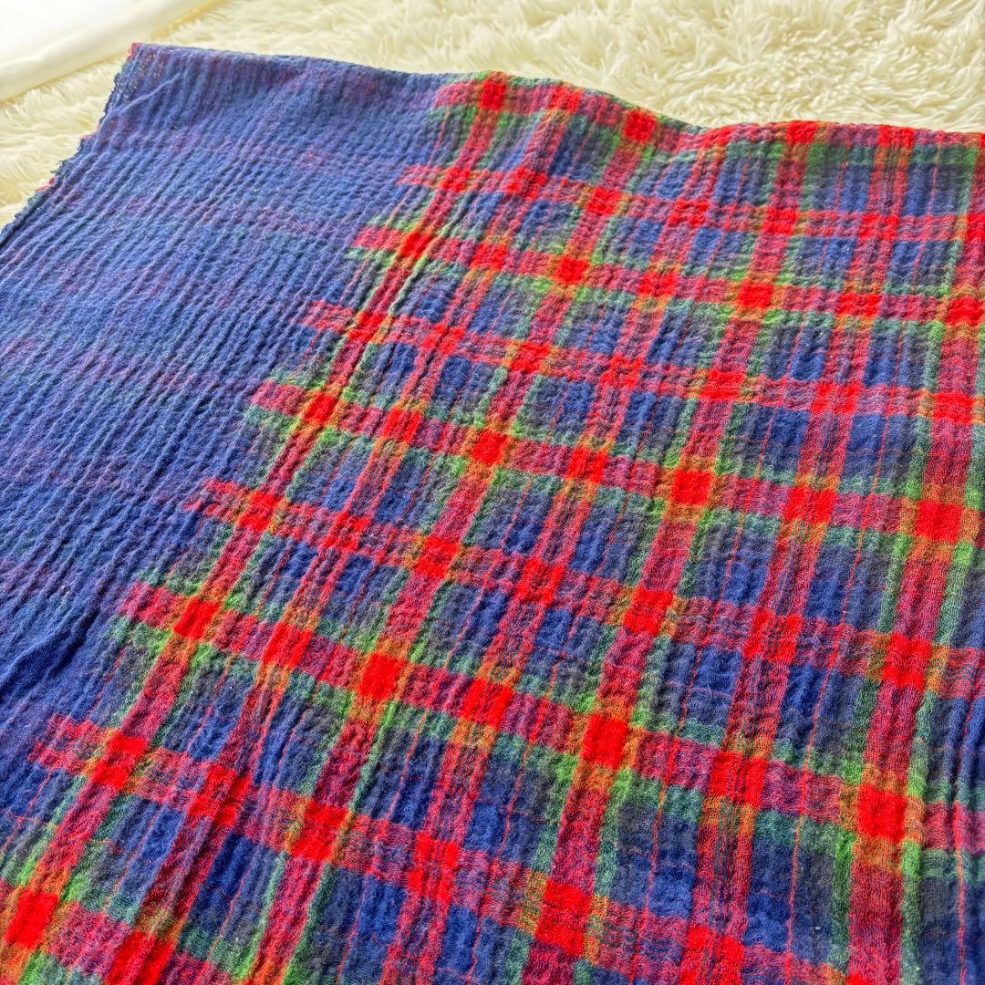 ヴィヴィアンウエストウッド 大判 ストール 刺繍 オーブ チェック