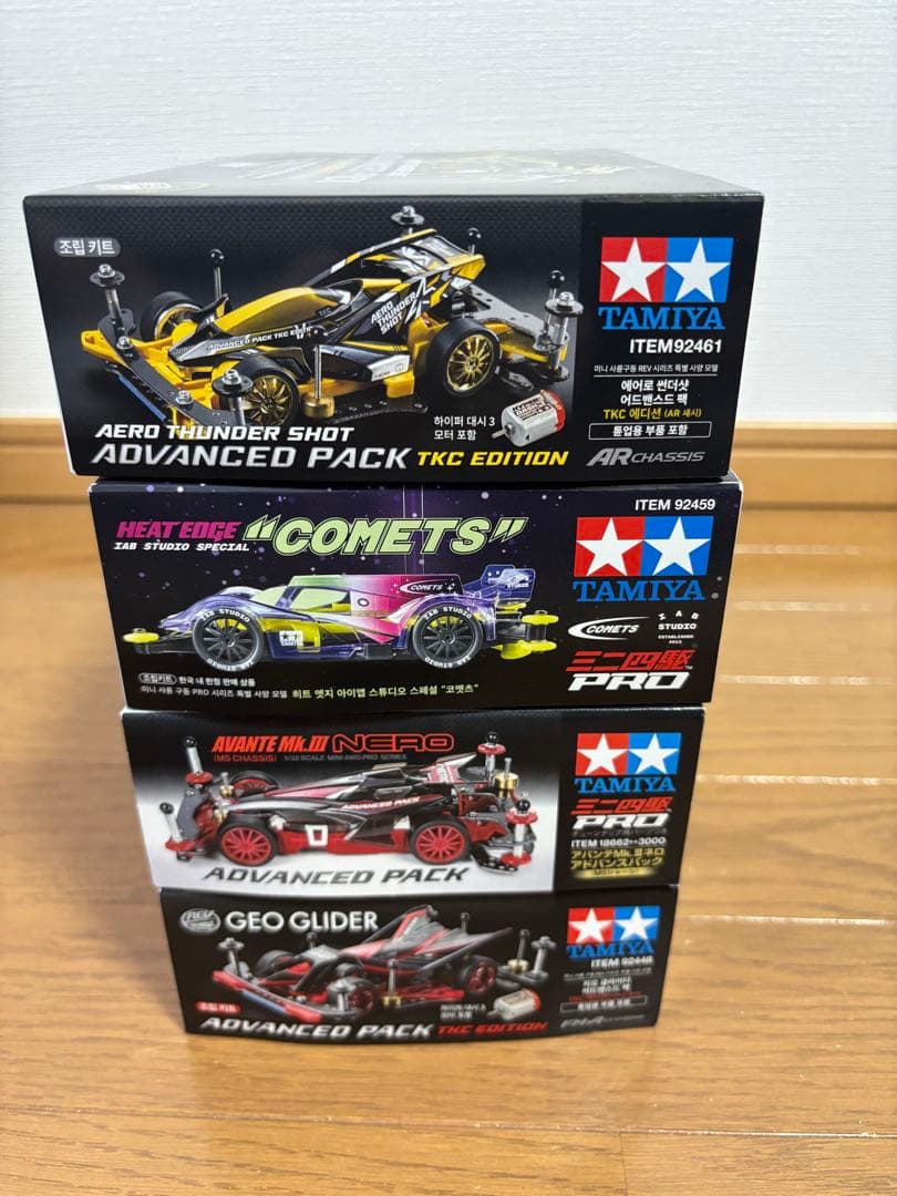 【未開封】ミニ四駆韓国限定エアロサンダーショット アドバンスパック 他4台セット