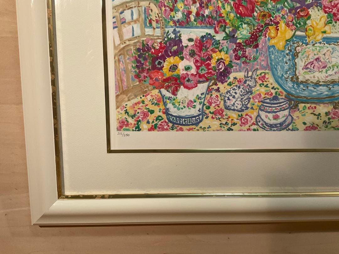 レスリー・セイヤー　「フレグラントブーケ」　シルクスクリーン　直筆サイン有り