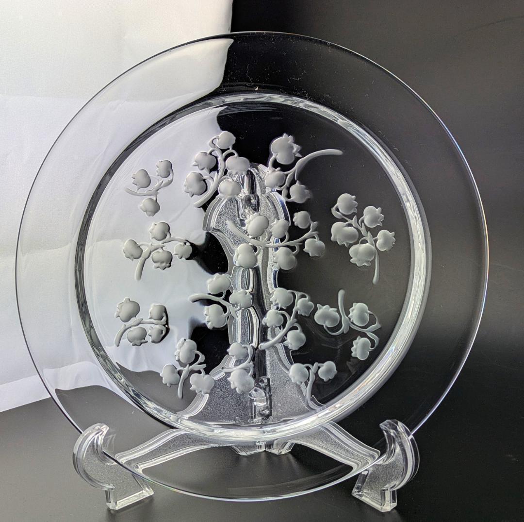 すずらん ころころ★ラリック フランス ビンテージ 21㎝皿 muguet Ｂ