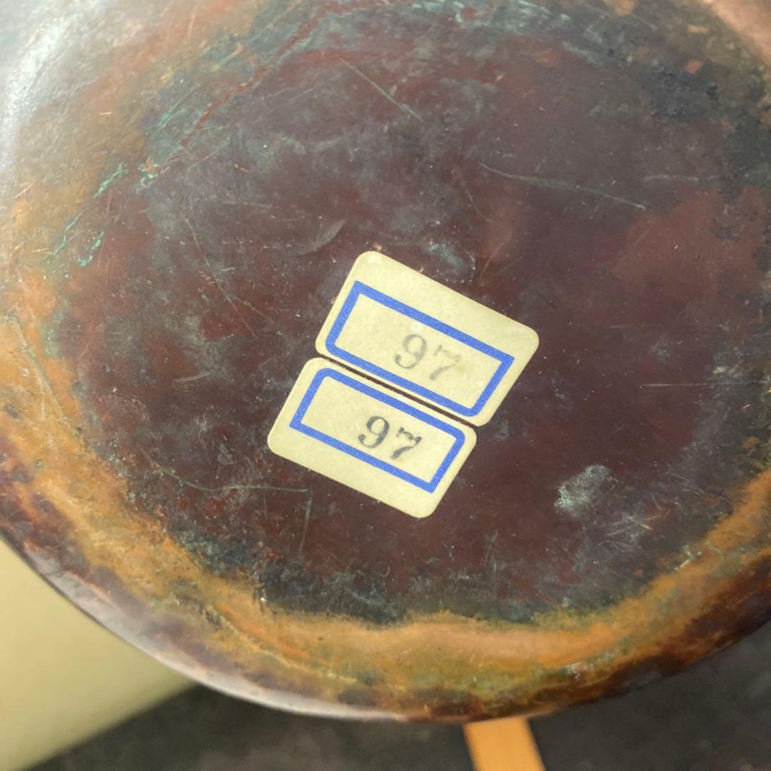 銅製 筒形やかん25cm17cm