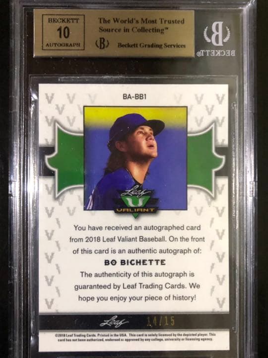 MLBカード　bo bichette auto