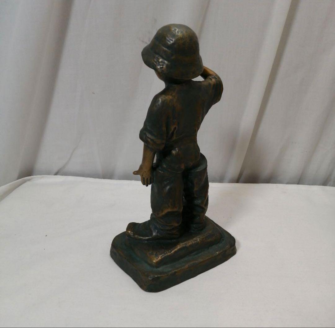 北村西望　将軍の孫　ブロンズ像　共箱一式