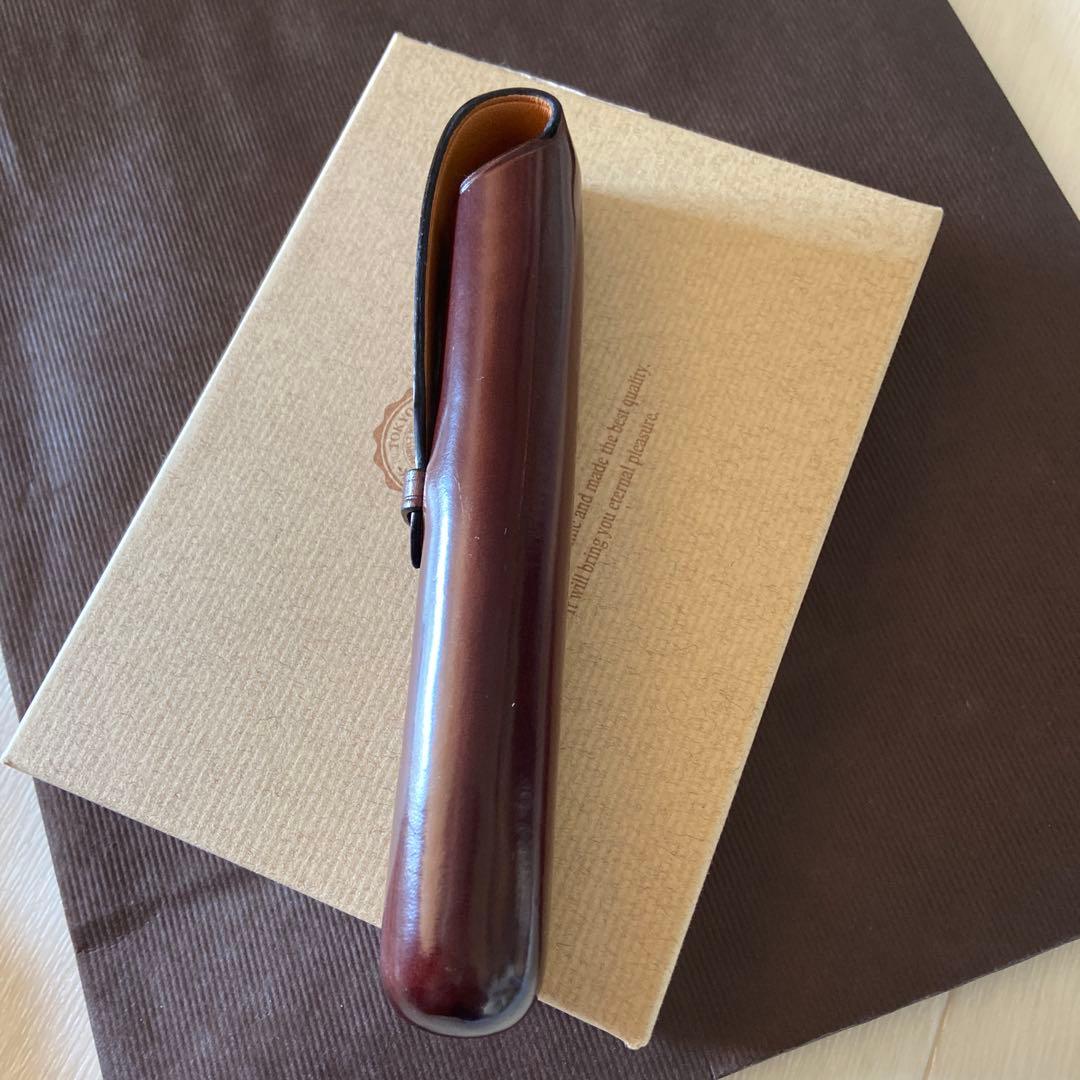 未使用GANZO 1本差し革製ペンケース