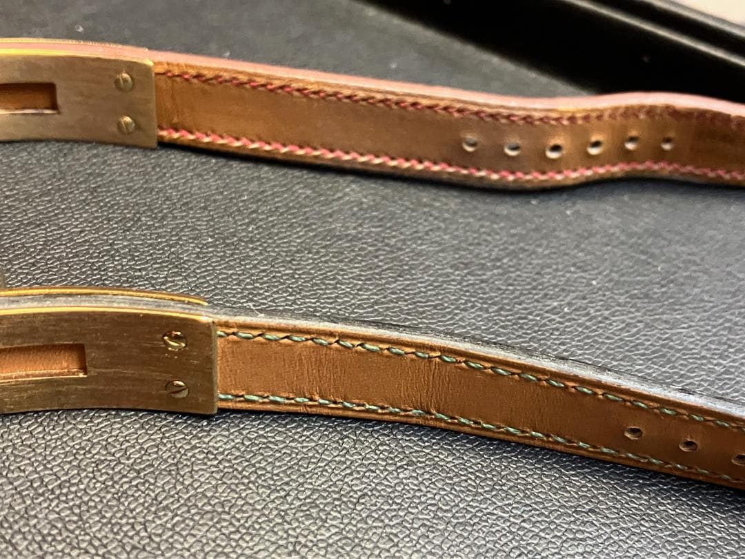 美品 HERMES エルメス ケリーウォッチ ベルト 2本まとめ クロコダイル